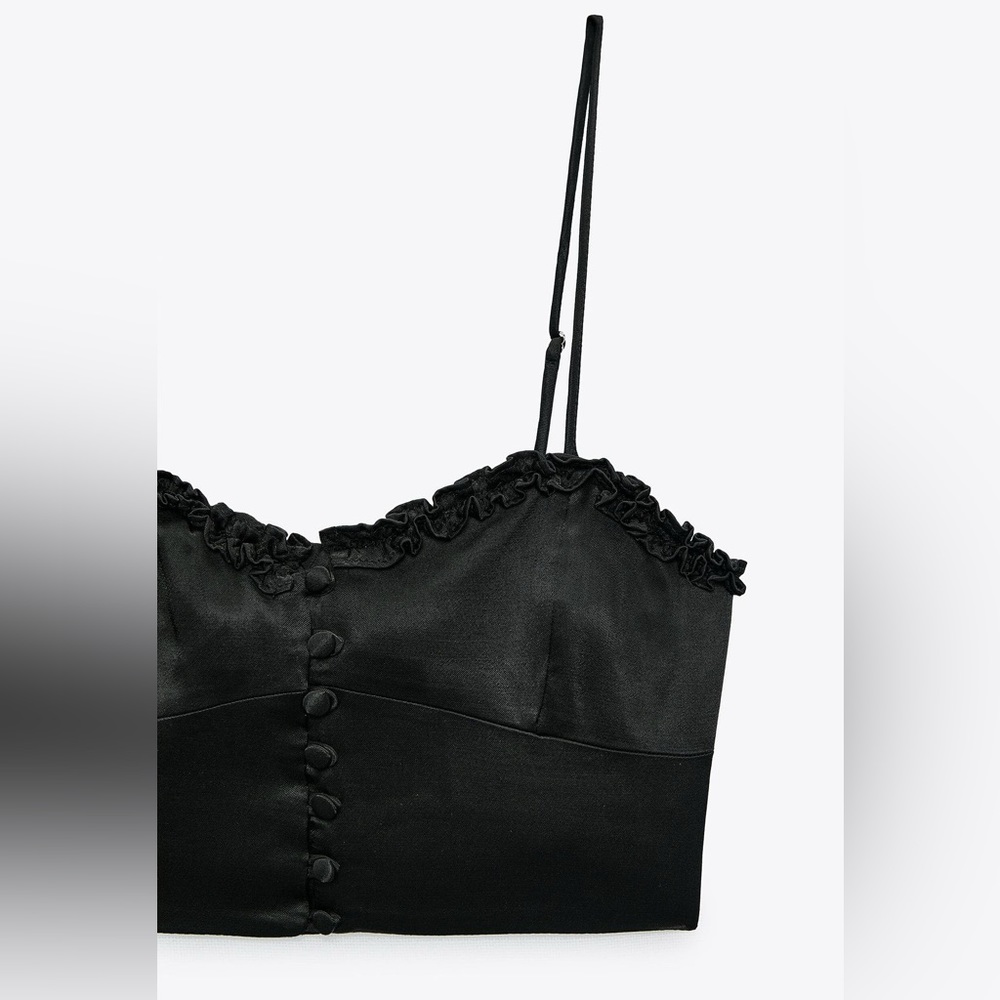 Zara Satin Effect Bustier Top